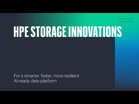 HPE Storage Innovations for a smarter, faster, more resilient AI – ready data platform