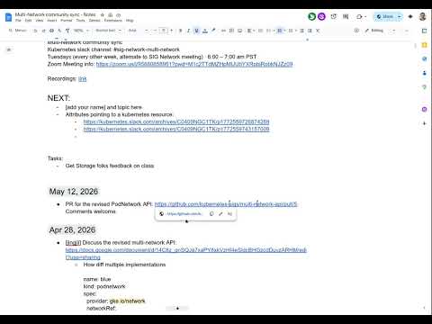 SIG Network Meeting for 2026-05-12