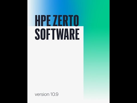 HPE Zerto Software version 10.9