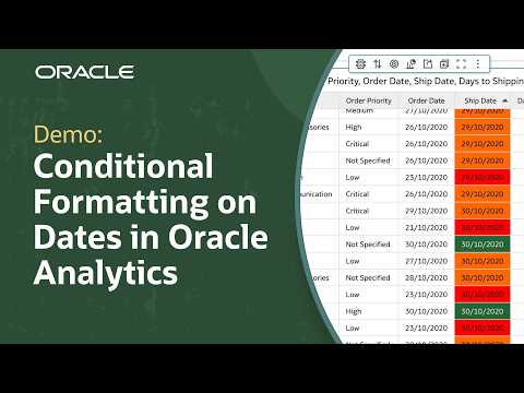 How to Create Conditional Formatting Rules on Date-Time Columns in Oracle Analytics