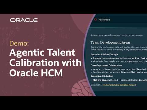 Support Talent Reviews with Oracle Team Talent Calibration Workspace: Demo