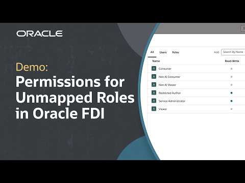 How to Configure Permissions for Unmapped Roles in Fusion Data Intelligence