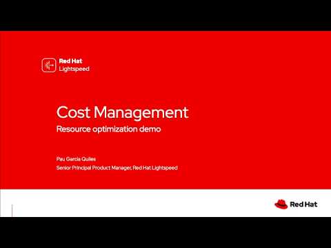 Red Hat Lightspeed cost management: resource optimization demo