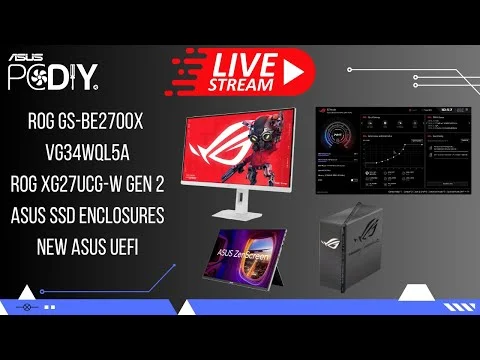 ASUS PCDIY Hardware Show #129 – New ASUS UEFI BIOS, GS-BE2700X, VG34WQL5A, XG27UCG-W Gen 2, & Q&A