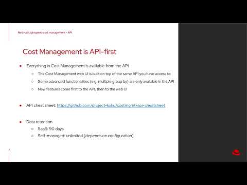 Red Hat Lightspeed cost management: API integrations and data exports