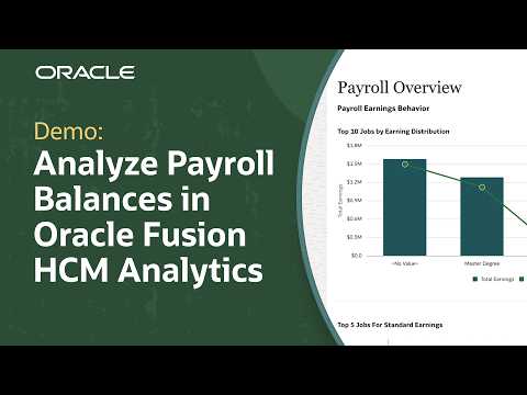 Payroll Balance Analysis in Oracle Fusion HCM Analytics