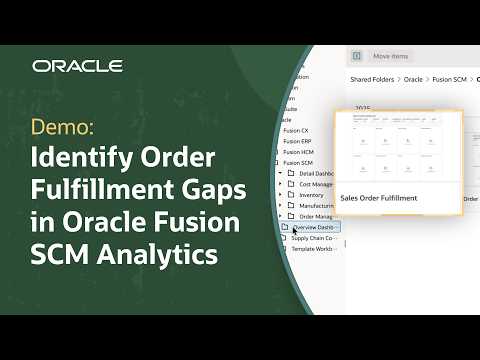 Analyze Order Fulfillment in Oracle Fusion SCM Analytics