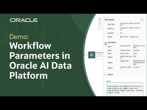 How to Use Parameters in Workflows in Oracle AI Data Platform