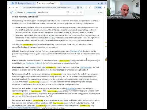 WG Checkpoint Restore Meeting for 2026-05-28