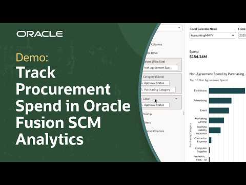 Monitor Procurement Spend in Oracle Fusion SCM Analytics