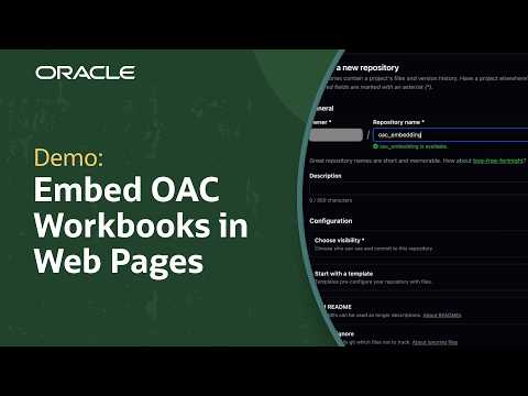 How to Embed Oracle Analytics Cloud Workbooks in Web Pages