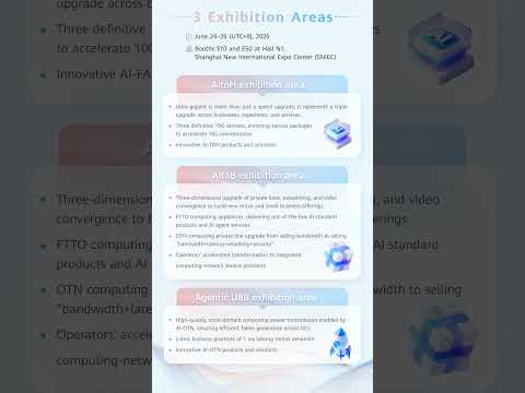 Huawei Optical Business Highlights at MWCSH 2026
