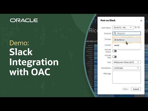How to Configure Slack Integration in Oracle Analytics Cloud