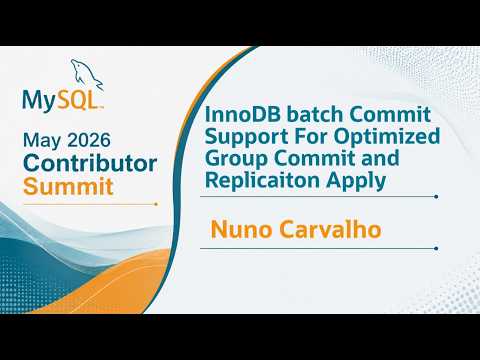 InnoDB Batch Commit Support for Optimized Group Commit and Replication Apply