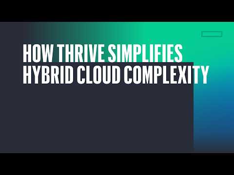 How Thrive Simplifies Hybrid Cloud Complexity