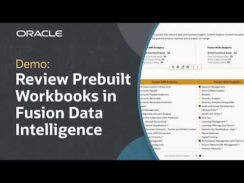How to Review Prebuilt Workbook Content in Oracle Fusion Data Intelligence