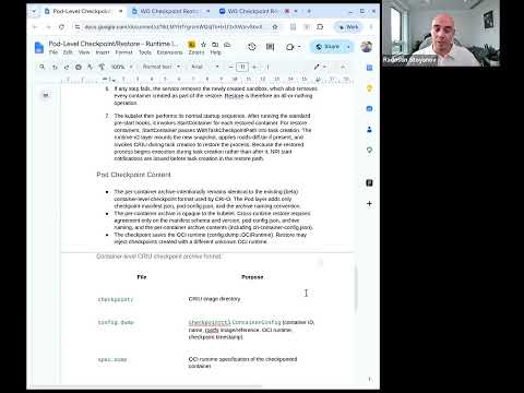 WG Checkpoint Restore Meeting for 2026-07-23