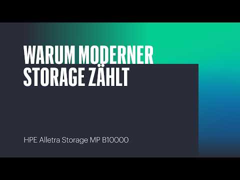 Warum moderner Storage zählt HPE Alletra Storage MP B10000