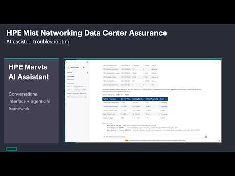Demo: Fast Root Cause Analysis w. Conversational Agentic AI – Mist Networking Data Center Assurance