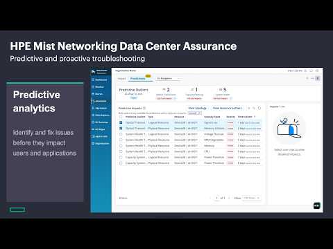 Demo: Predictive Analytics – HPE Mist Networking Data Center Assurance