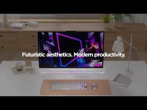 Lenovo 900 Multi-Device Keyboard & Mouse | Futuristic Aesthetics, Modern Productivity