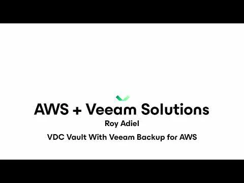 VDC Vault with Veeam Backup for AWS