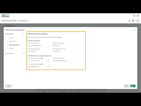 Deploy infrastructure in minutes with HPE Private Cloud AI
