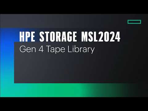 HPE Storage MSL2024 Gen 4 Tape Library
