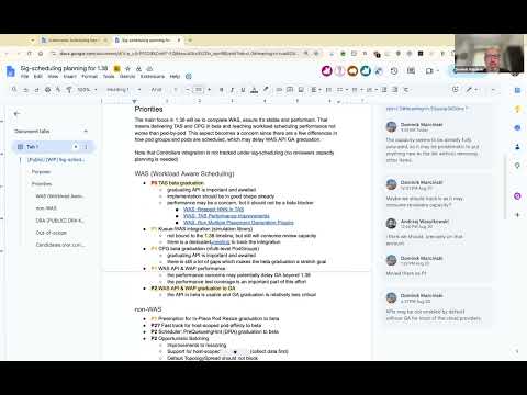 SIG Scheduling Meeting for 2026-08-25