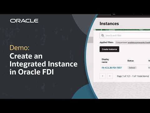 How to Create an Integrated Oracle Fusion Data Intelligence Instance
