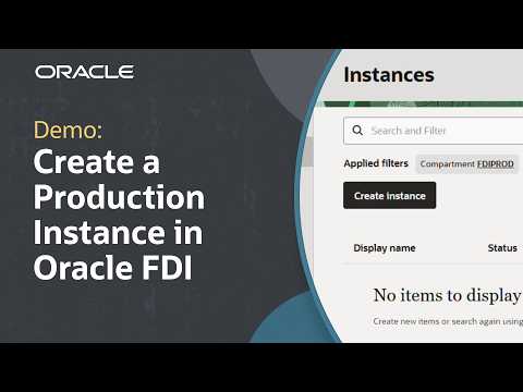 How to Create a Standalone Production Instance in Oracle Fusion Data Intelligence