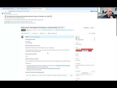 WG Checkpoint Restore Meeting for 2026-08-27