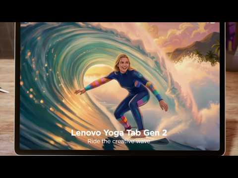 Introducing The Lenovo Yoga Tab Gen 2, our sleek, light-form AI Tablet.