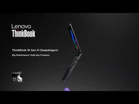 Lenovo ThinkBook 14 Gen 9 (2026, Snapdragon) | Fast, Efficient AI PC for Growing Businesses