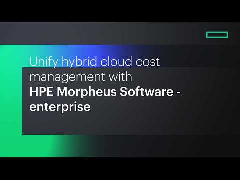 Unify hybrid cloud cost management with HPE Morpheus Software