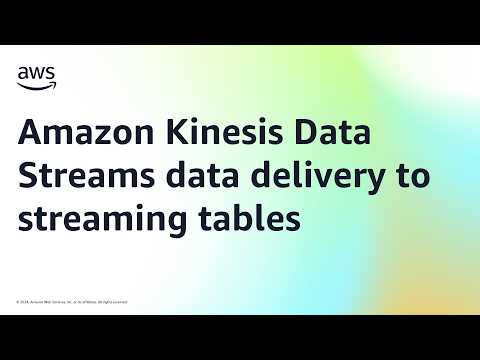 Amazon Kinesis Data Streams data delivery to streaming tables | Amazon Web Services