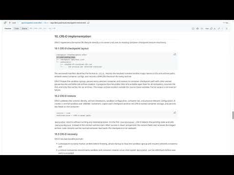 WG Checkpoint Restore Meeting for 2026-09-04