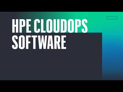Less Complexity. More Possibility. HPE Cloudops Software