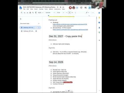 SIG Network Meeting for 2026-09-14