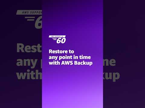 Restore to any point in time with AWS Backup