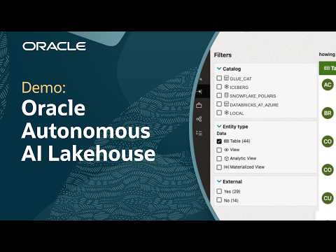 Oracle Autonomous AI Lakehouse Unifies Data for AI and Analytics: Demo