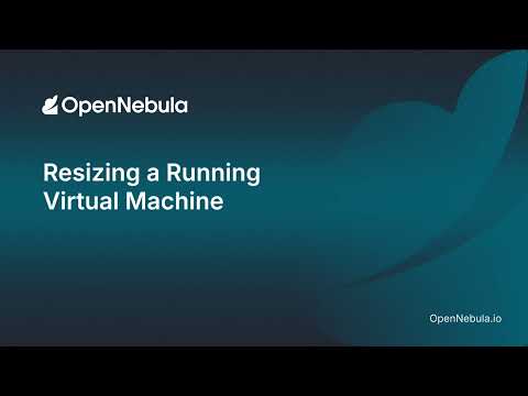 Resizing the Running Virtual Machine
