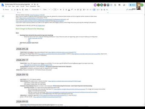 SIG Autoscaling Weekly SIG Meeting for 2026-09-24T15:00:23Z.mp4