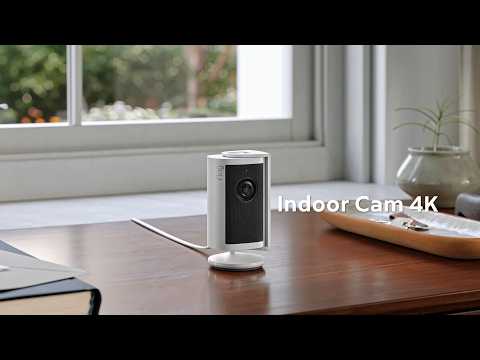 New Ring Indoor Cam 4K | Retinal 4K, Night Vision, and Removable Lens Cover