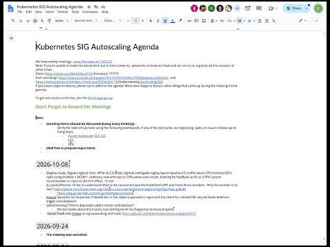 SIG Autoscaling Weekly SIG Meeting for 2026-10-08T15:00:41Z.mp4