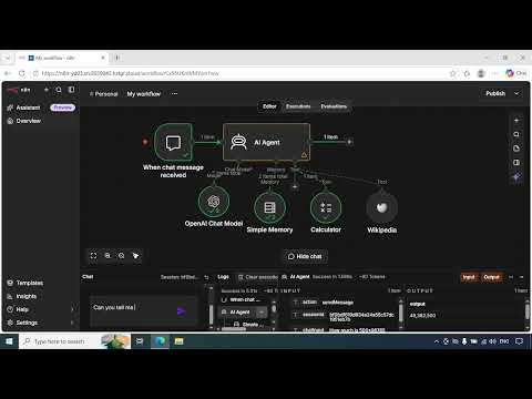 n8n AI Agent Tutorial: Configure System Message with Calculator & Wikipedia Tools