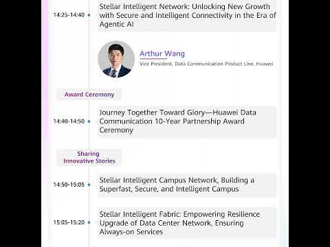 Join us at Huawei Network Summit 2026 Europe on Oct 15 at 2pm for the Keynote