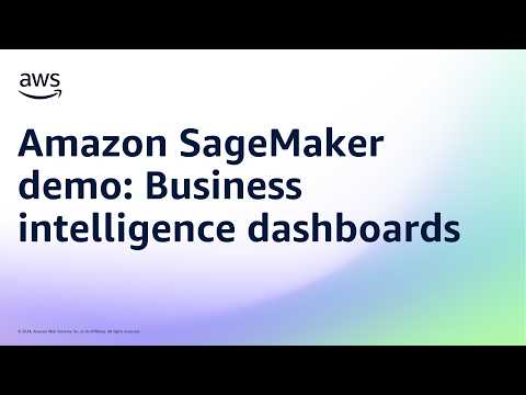 Amazon SageMaker demo: Business intelligence dashboards | Amazon Web Services