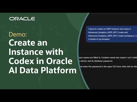 How to Create an Oracle AI Data Platform Instance Using Codex