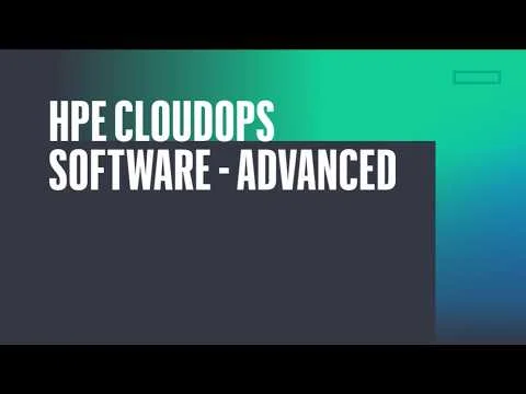 HPE CloudOps Software-Advanced